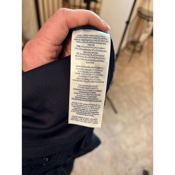 CHAPS Sequin Lace Sheath Dress Navy Size 6 - Picture 8 of 10